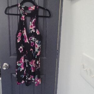 Floral Halter Neck Women's Top